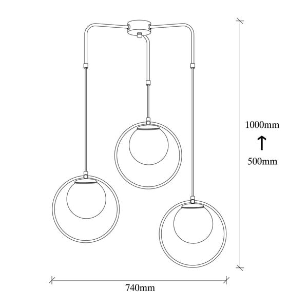 Lustră metalică Opviq lights Nazarios, negru-image-3