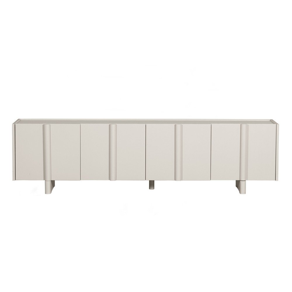 Masă TV modulară crem din lemn masiv de pin 200x53 cm Basu – WOOOD