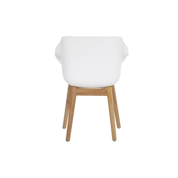 Scaune de grădină albe 2 buc. din plastic Sophie Teak – Hartman-image-4