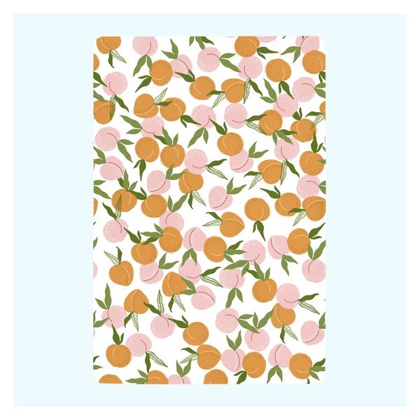 Cearceaf portocaliu-roz cu elastic 200x200 cm Peach fruits – Aware-image-3