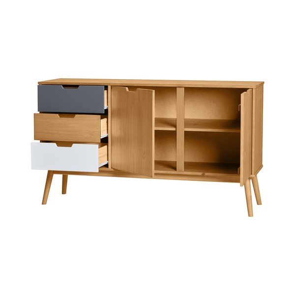 Comodă Marckeric din lemn masiv de pin Cusco-image-4