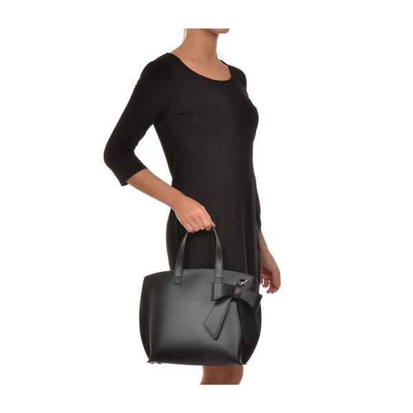 Geantă din piele Luisa Vannini Dona, negru-image-3