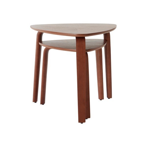 Măsuțe auxiliare 2 buc. cu aspect de lemn de nuc 55x56 cm Tulua – Jotex-image-2