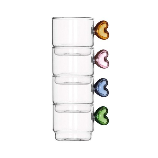 Căni 4 buc. din sticlă 90 ml – Brandani-image-2