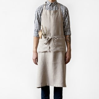 Șorț din in Linen Tales Chef, lungime 100 cm, bej