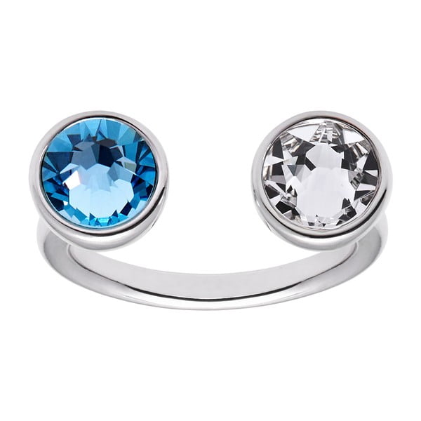 Inel cu Swarovski cristal GemSeller Helix, cristal albastru