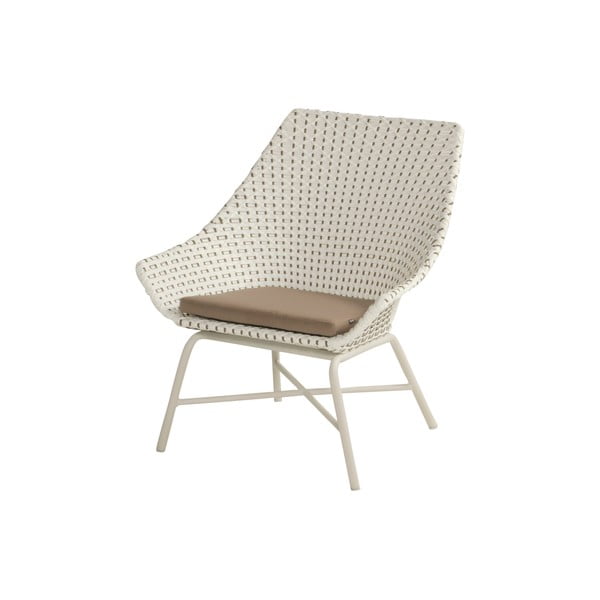 Fotoliu de grădină Hartman Delphine, alb - crem-image-1