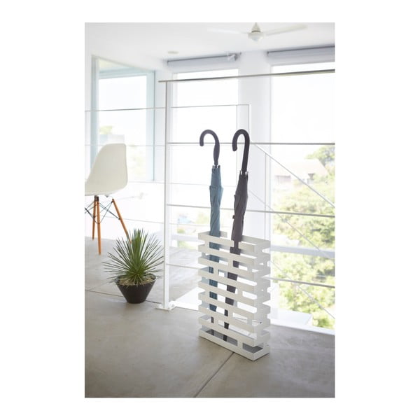 Suport pentru umbrele YAMAZAKI Brick, lățime 30 cm, alb-image-2