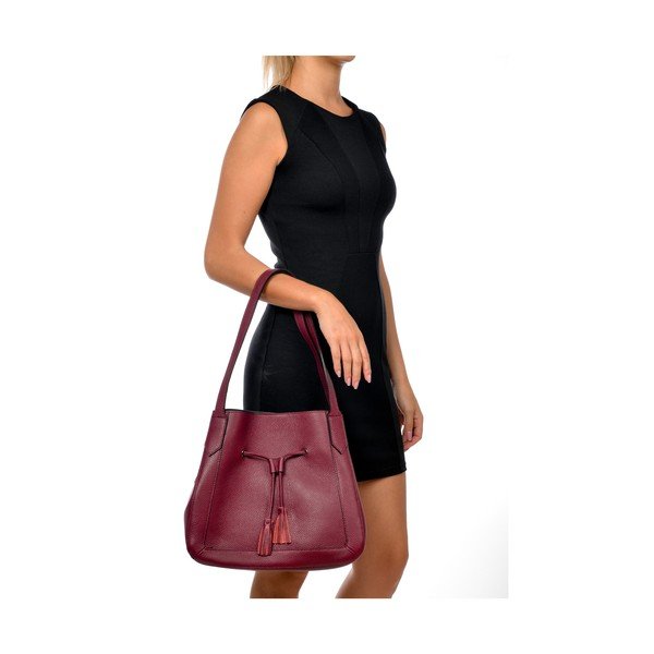 Geantă Tote din piele Roberta M Anete, roșu-image-2