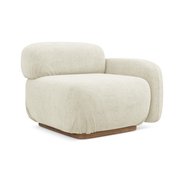 Modul pentru canapea modulară crem cu tapițerie din țesătură bouclé (cu colț pe partea dreaptă) Ailani – Makamii-image-2