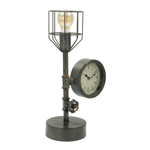 Veioză cu ceas Mauro Ferretti Industry Clock, 26 x 45 cm