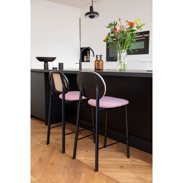 Scaun de bar negru/roz deschis 94 cm Spike – Zuiver-image-1