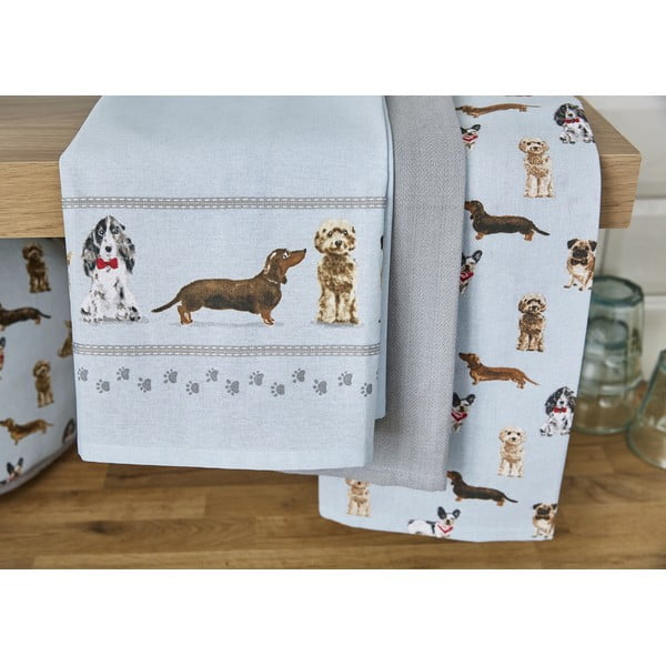 Set cu prosoape și mănușă de bucătărie 4 buc. Curious Dogs – Cooksmart ®-image-3