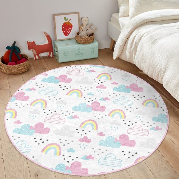 Covor pentru copii alb ø 120 cm Comfort – Mila Home-image-1