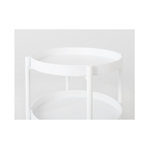 Masă auxiliară cu blaturi suprapuse Custom Form Hanna, ⌀ 40 cm, alb-image-4