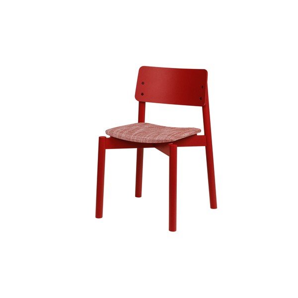 Scaun de dining roșu stivuibil Wem – noo.ma