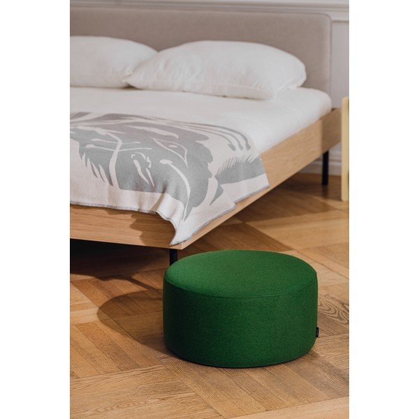 Puf verde cu tapițerie din lână Folk – noo.ma-image-1