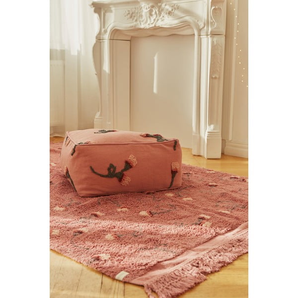 Covor pentru copii roz lavabil/țesut manual din bumbac 140x210 cm English Garden Ash Rose – Lorena Canals-image-1