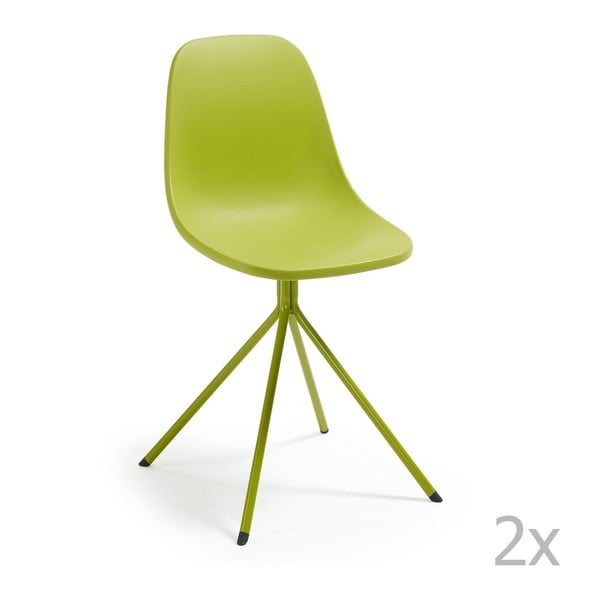 Set 2 scaune La Forma Mint, verde