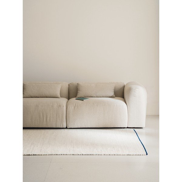 Covor albastru/bej țesut manual din lână 140x200 cm Lenu – noo.ma-image-4