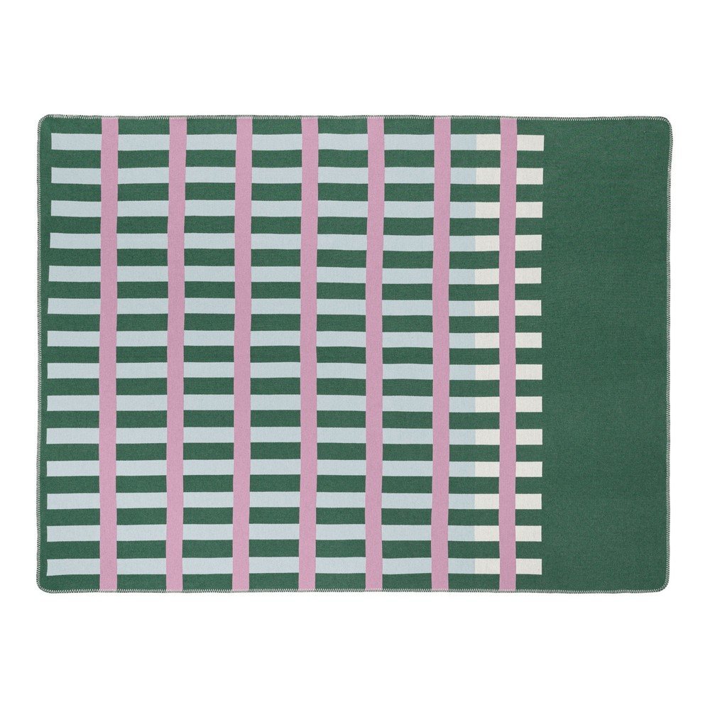 Pătură verde/roz 160x200 cm Onu – noo.ma