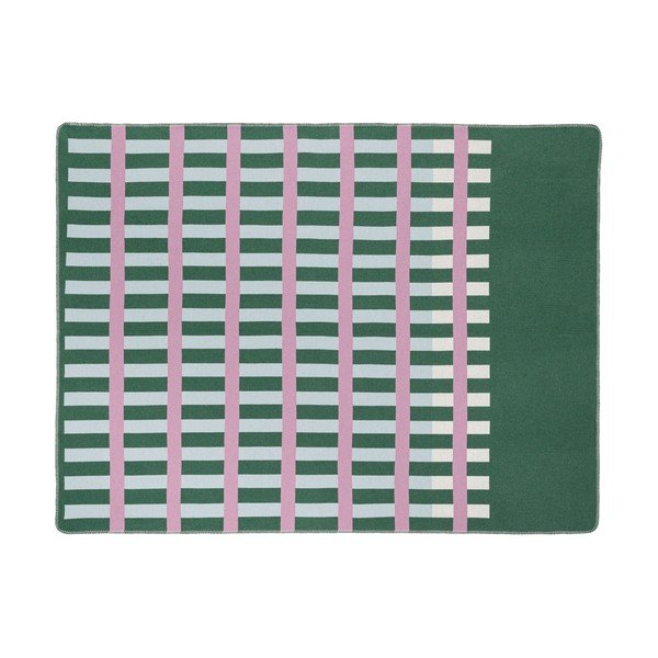 Pătură verde/roz 160x200 cm Onu – noo.ma