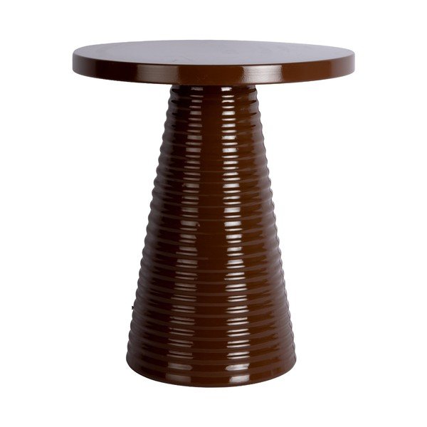 Măsuță auxiliară rotundă din metal ø 40 cm Catania Ribbed – Leitmotiv