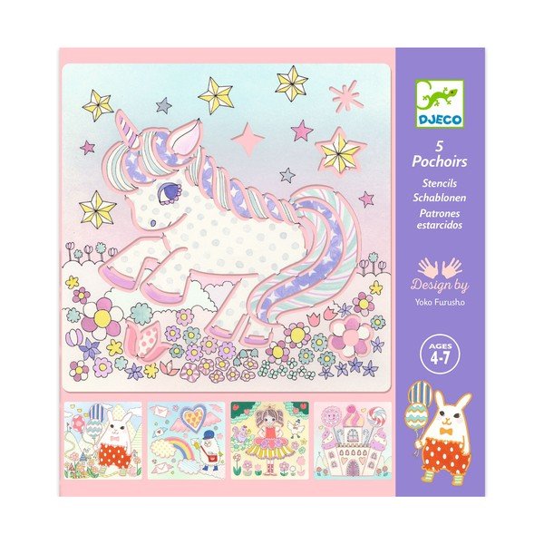 Set 4 șabloane Djeco Kawaii-image-1
