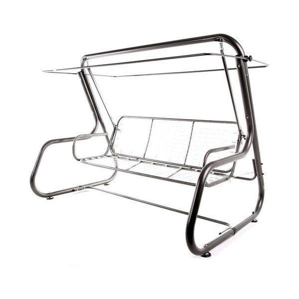 Balansoar de grădină gri din metal Rimini – Dajar-image-1