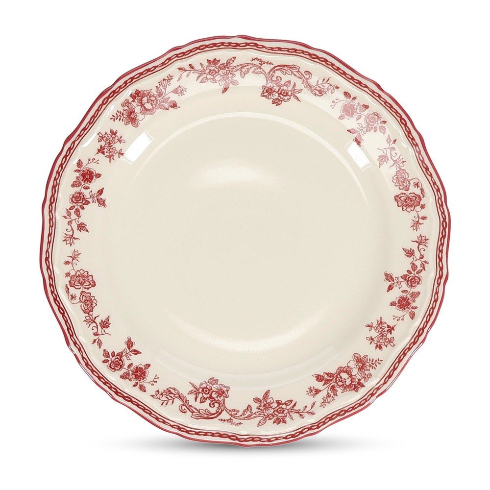 Farfurie burgundy/fildeș pentru desert din porțelan ø 21,5 cm Cyril – S|P Collection