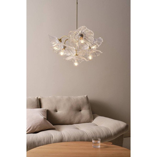 Lustră aurie cu intensitate reglabilă din sticlă ø 70 cm Nugget – Jotex-image-1
