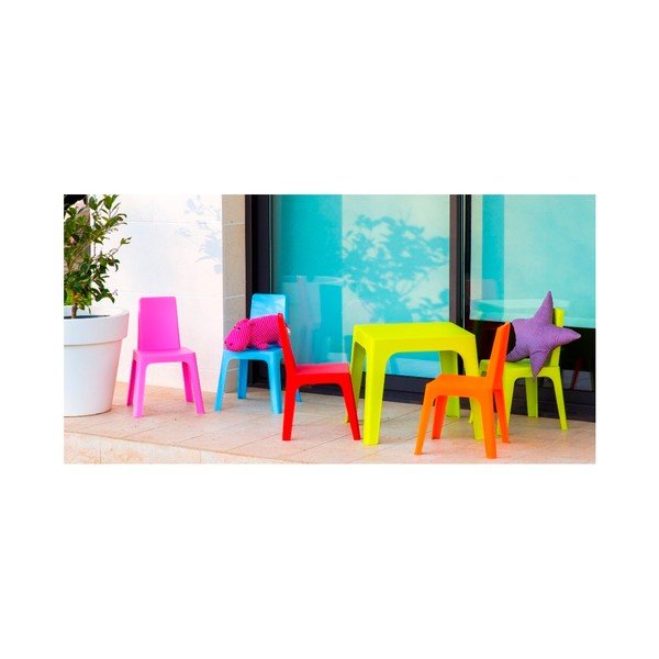 Set grădină pentru copii 1 masă și 2 scaune Resol Julieta, roșu-image-3