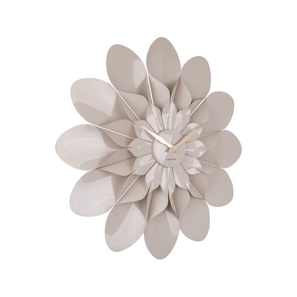 Ceas de perete Karlsson Flower, ø 60 cm, gri-image-2