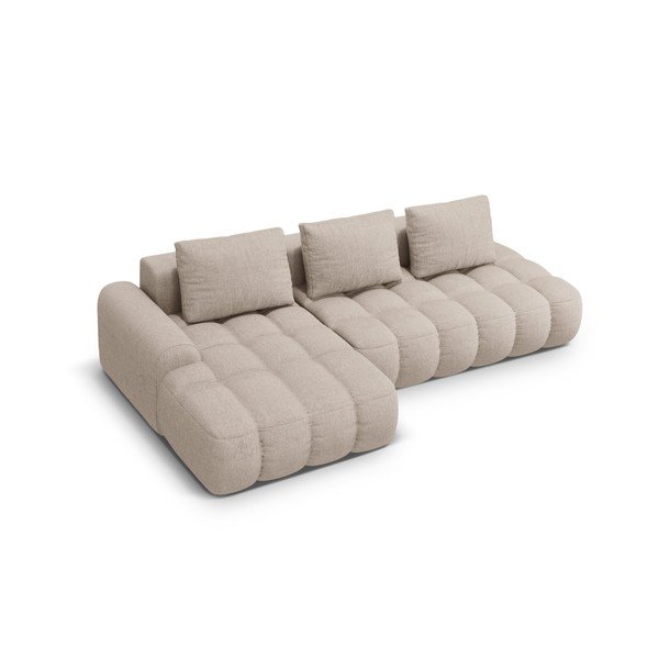 Colțar maro deschis extensibil/cu spațiu de depozitare (cu colț pe partea stângă/cu șezlong) Linz – Cosmopolitan Design-image-3