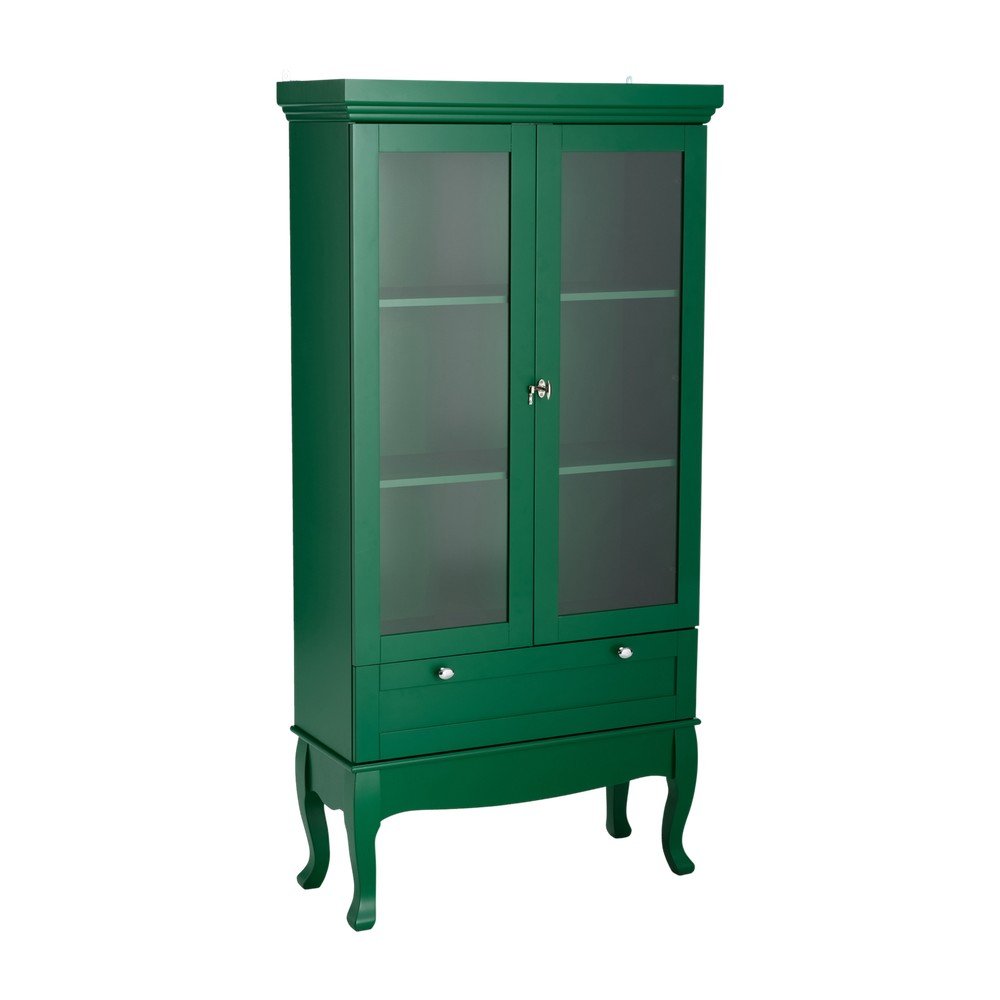 Vitrină verde din MDF suspendată 85x170,5x35 cm Prato – Ellos Home
