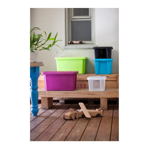 Cutie de depozitare albastră cu capac Curver Essentials, 26 l-image-3