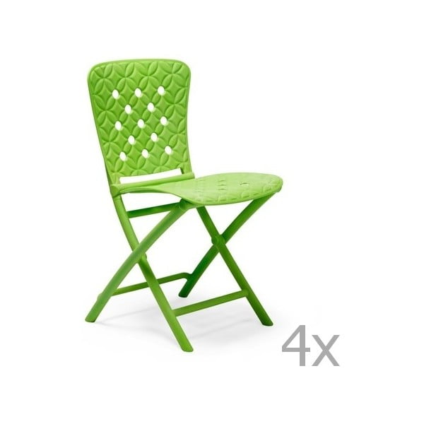 Set 4 scaune de grădină Nardi Zac Classic Spring, verde