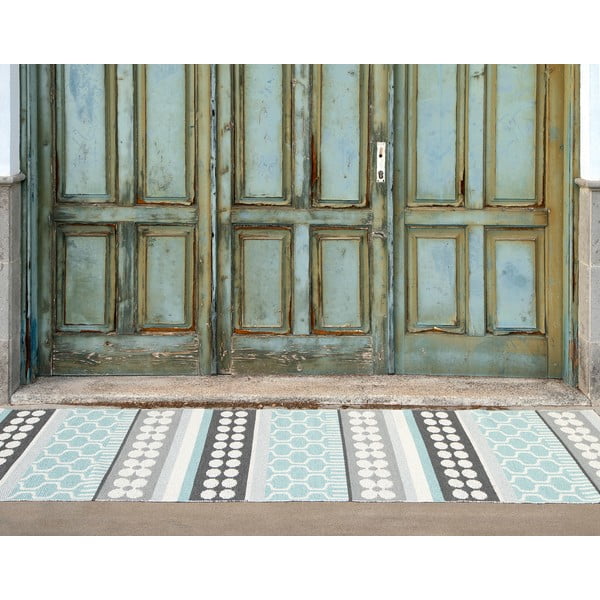 Covor tip traversă pentru interior și exterior gri/turcoaz 70x180 cm Asta Pale Turquoise – Pappelina-image-1
