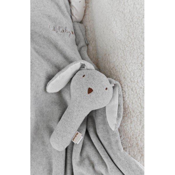 Jucărie zornăitoare gri Rabbit – Malomi Kids-image-1