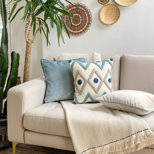 Față de pernă cu broderie lnu Joynodes Bethany, 43 x 43 cm-image-2