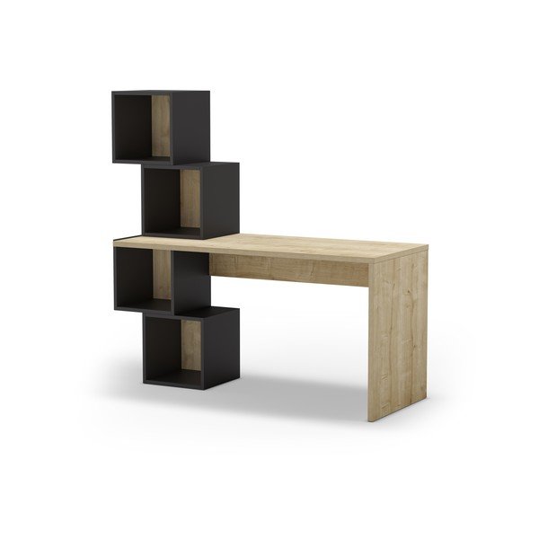 Birou cu aspect de lemn de stejar 60x154 cm Cubik – Marckeric-image-3