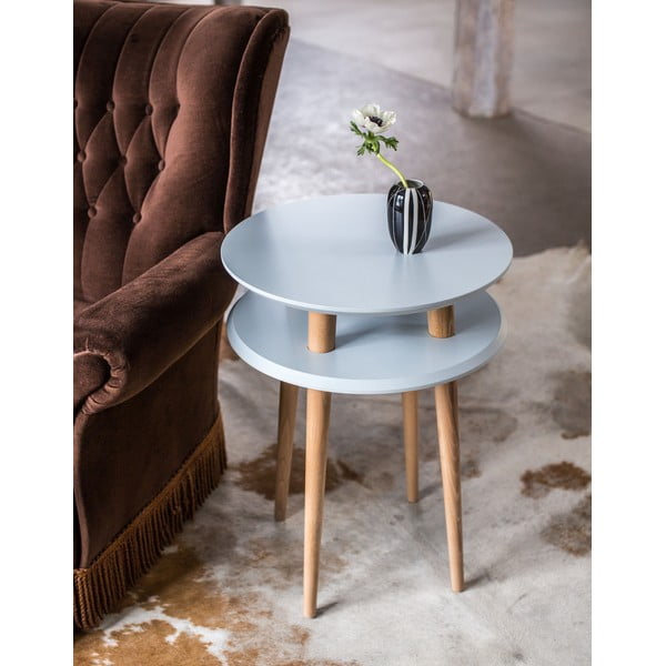 Măsuță auxiliară Ragaba UFO, Ø 45 cm, gri închis-image-2