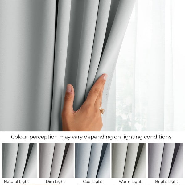 Draperie gri deschis dimout (semi-opacă) 140x270 cm Kierra – Restilo-image-4