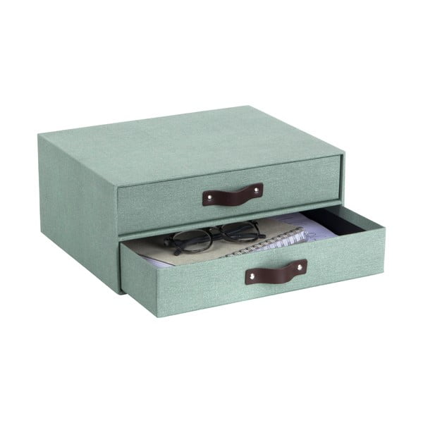 Organizator verde pentru sertar din carton Birger Canvas Paper Laminate – Bigso-image-3