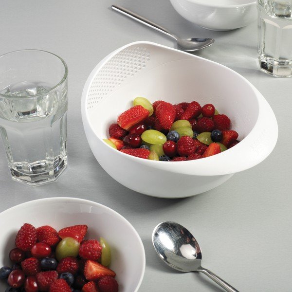 Bol cu strecurătoare Joseph Joseph Prep&Serve, lungime 21 cm, verde-image-1