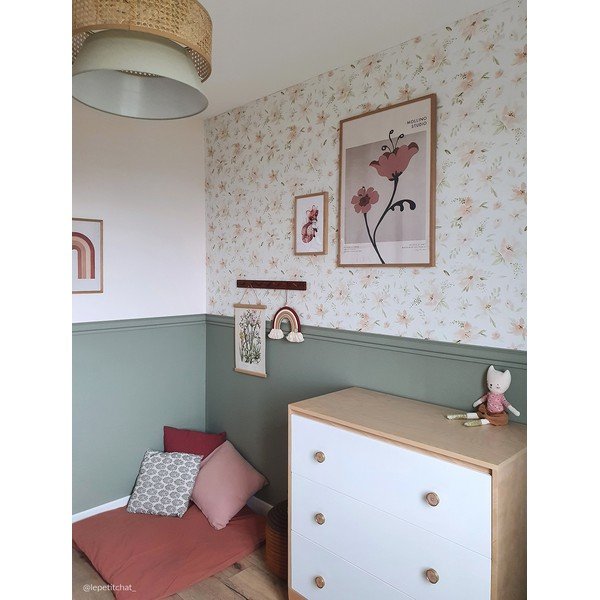 Tapet pentru copii 10 m x 50 cm Watercolour Flowers – Lilipinso-image-2