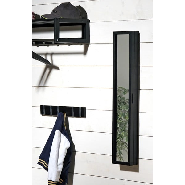 Cuier de perete negru din lemn de stejar Confetti – Rowico-image-2