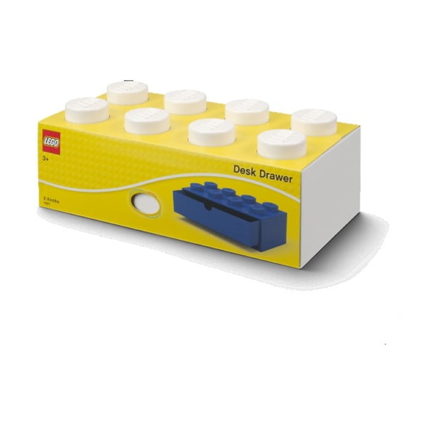 Cutie de birou cu sertar LEGO® Brick, 31,6 x 11,3 cm, alb-image-2