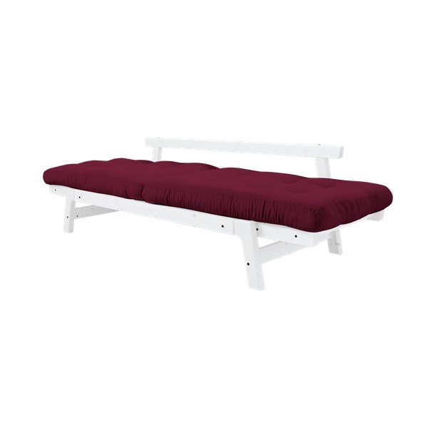 Canapea variabilă Karup Design Step White/Light Bordeaux-image-4