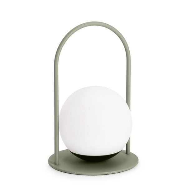 Veioză verde LED cu intensitate reglabilă cu abajur din plastic (înălțime 21 cm) Pansy – Bizzotto-image-2